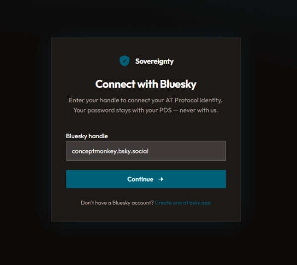 Auth mit Bluesky Handle